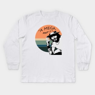 Johnny deep: " a mega pint? " Kids Long Sleeve T-Shirt